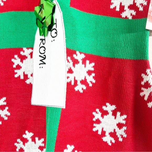 CHRISTMAS present wrapped up SNOWFLAKE dress party costume NWT size SMALL - Picture 5 of 9